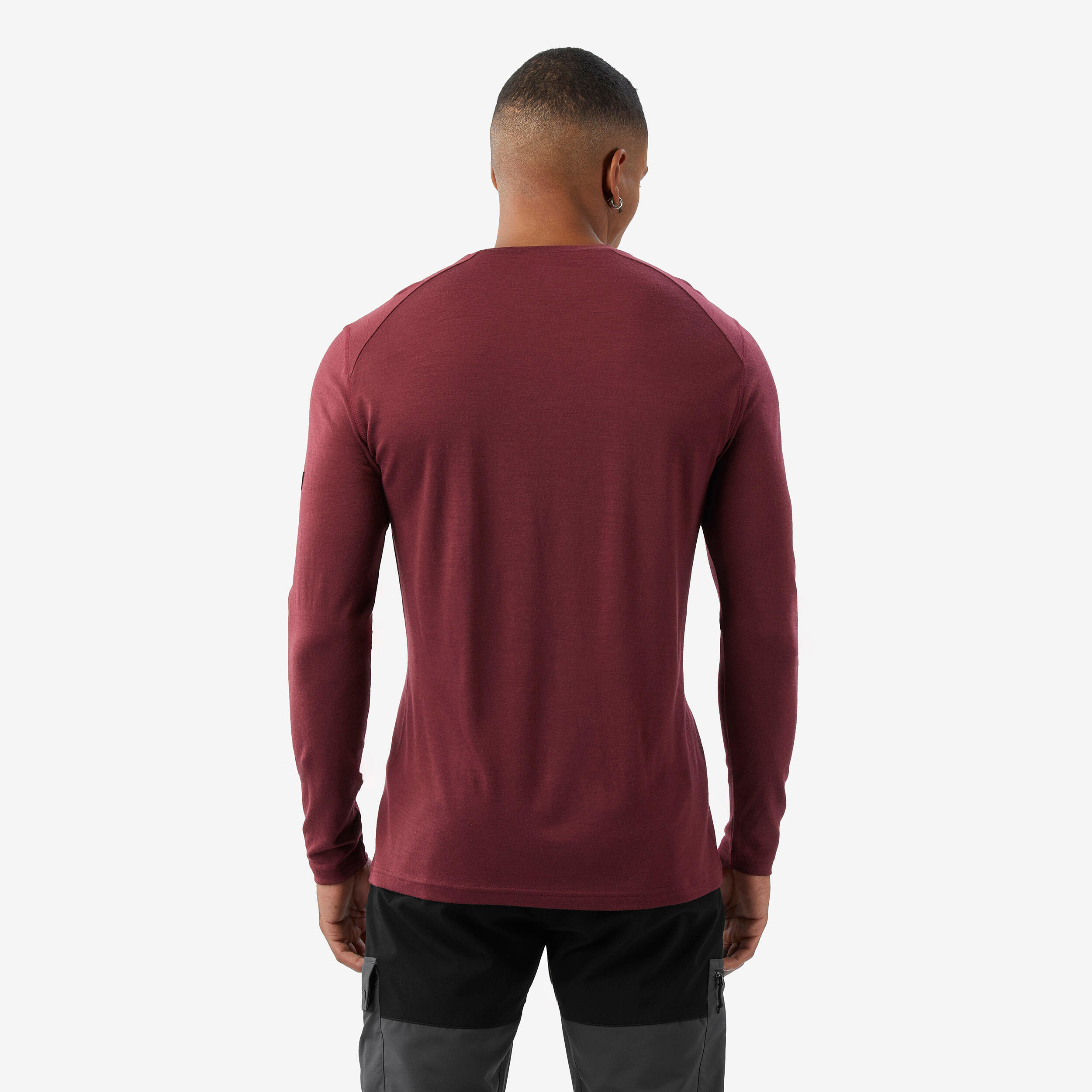 Camiseta de montaña y trekking manga larga lana merino Hombre Simond MT500 2/6