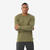 T-shirt manches longues de trek en laine mérinos homme, Merino Fresh vert