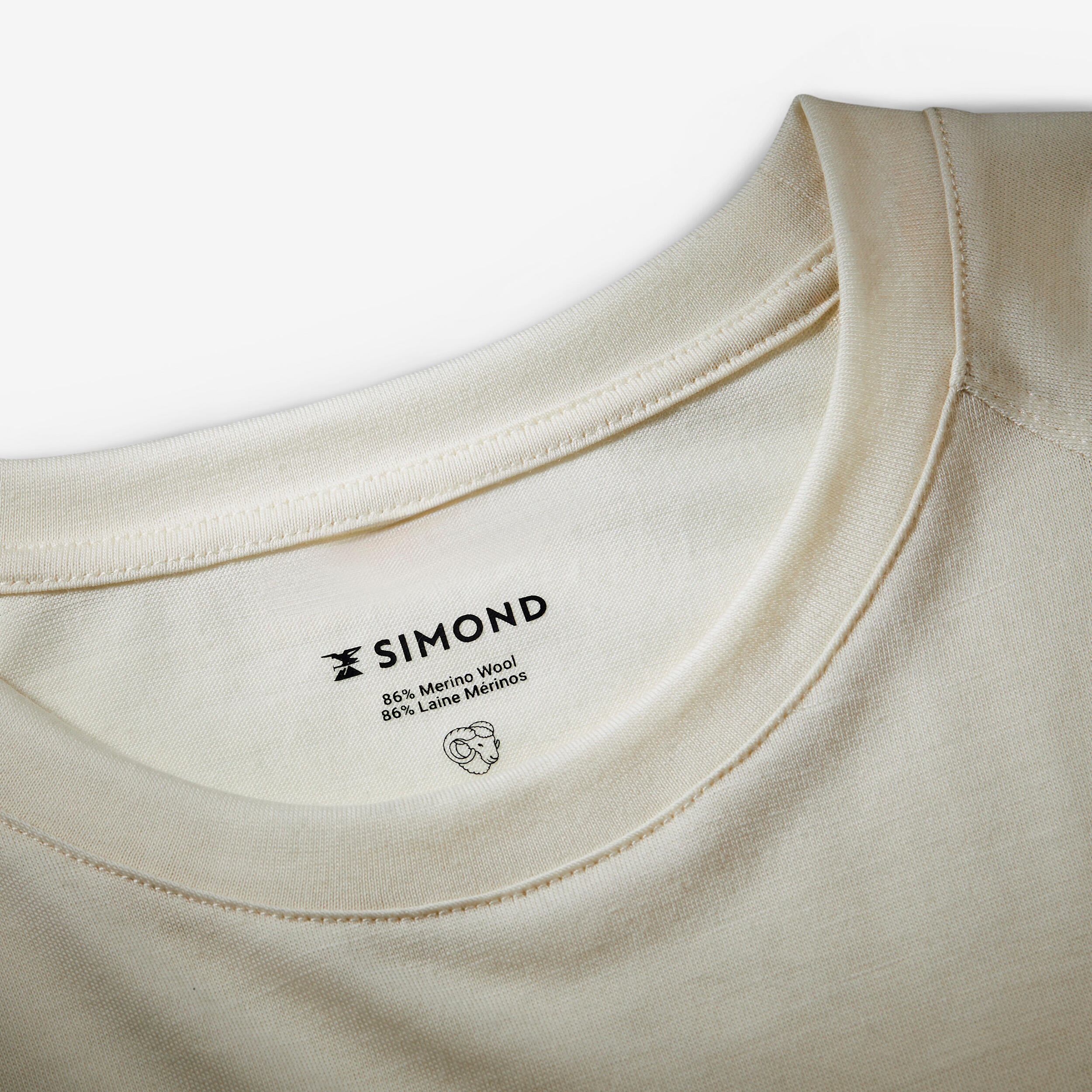 T-shirt lana merinos trekking uomo MERINO RESIST non tinta 6/7