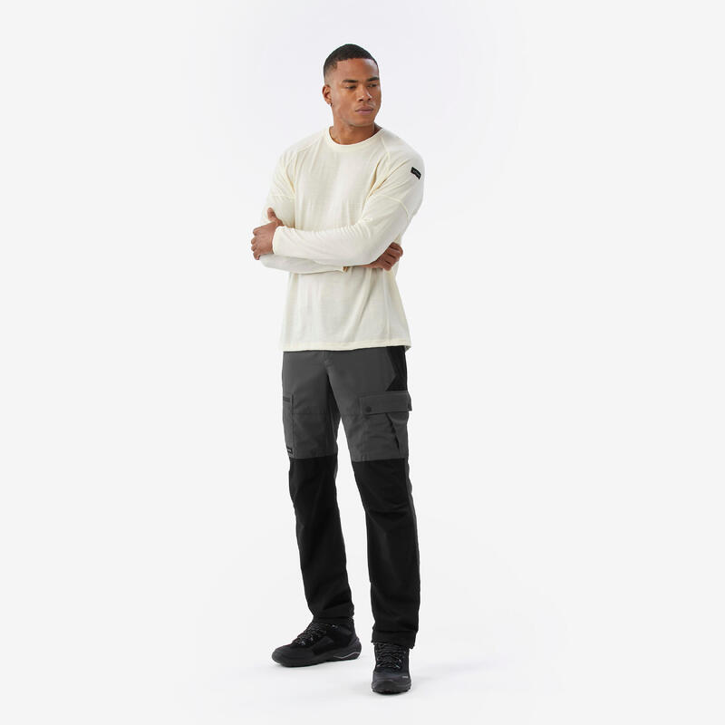 Koszulka męska trekkingowa z długim rękawem Merino Resist undyed