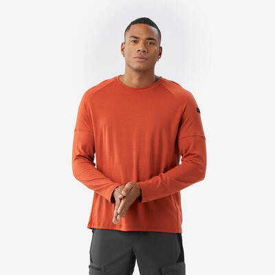 Merino shirt voor heren resist bruin
