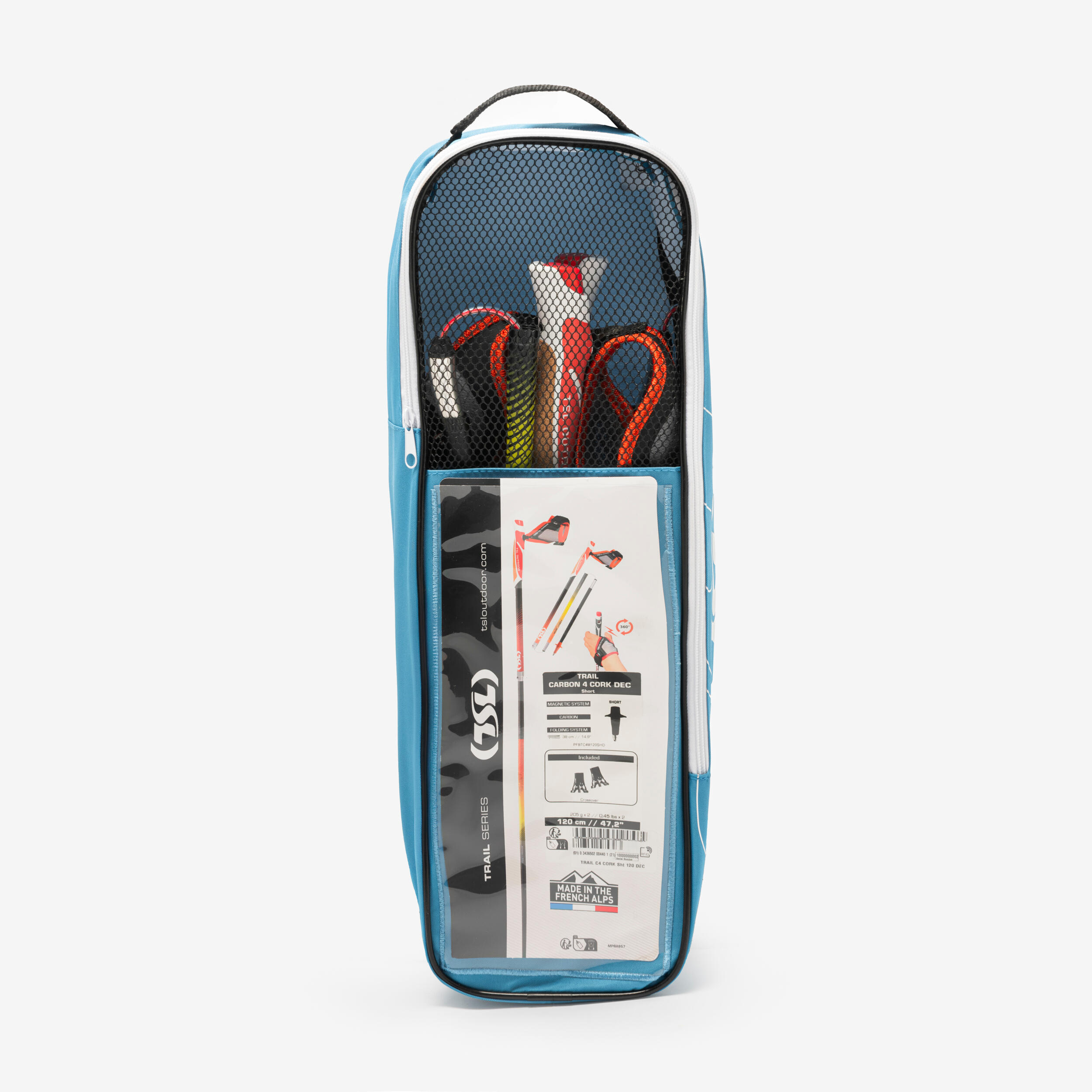 Trailstokken Outdoor Carbon 4 geel/rood 4/10