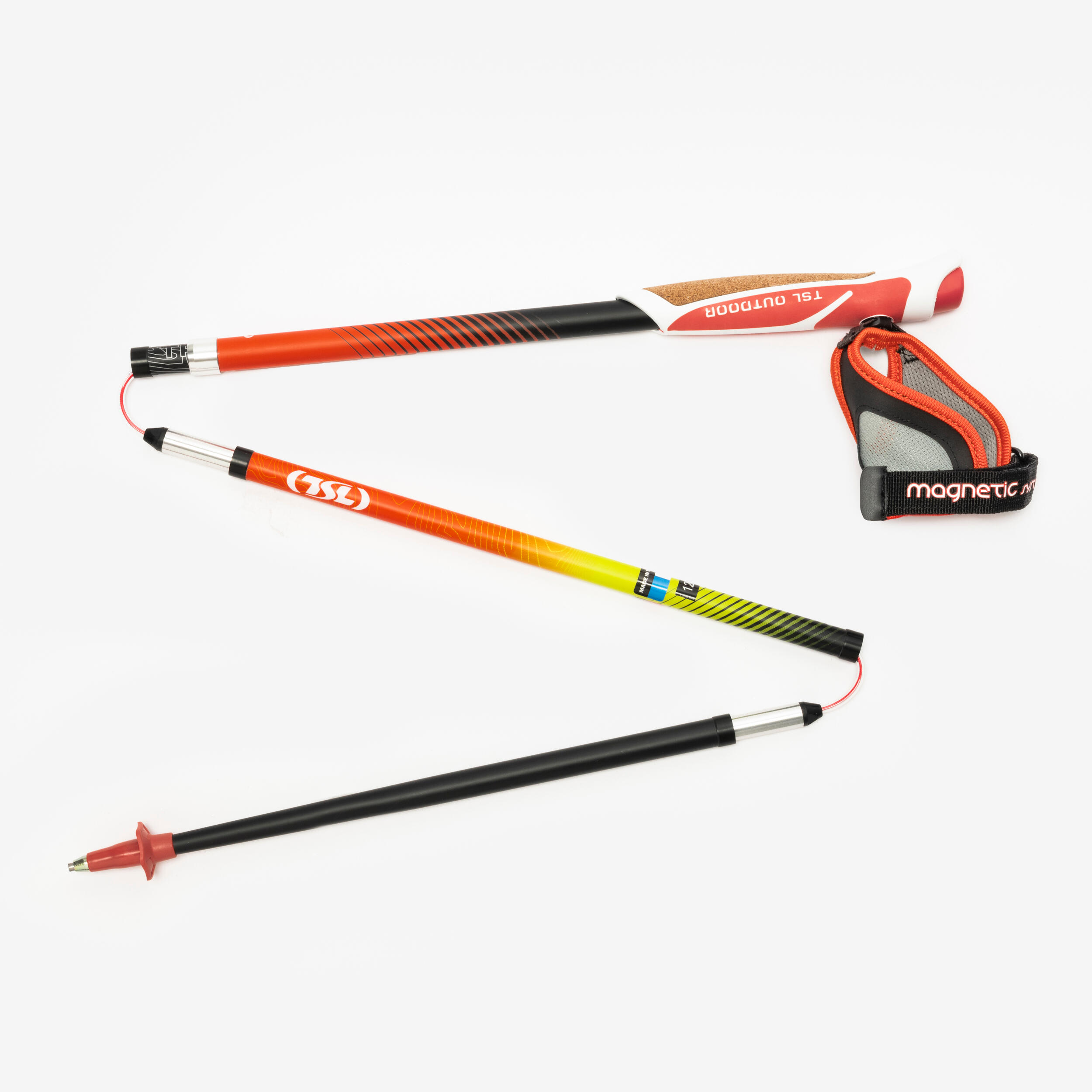 Trailstokken Outdoor Carbon 4 geel/rood 3/10