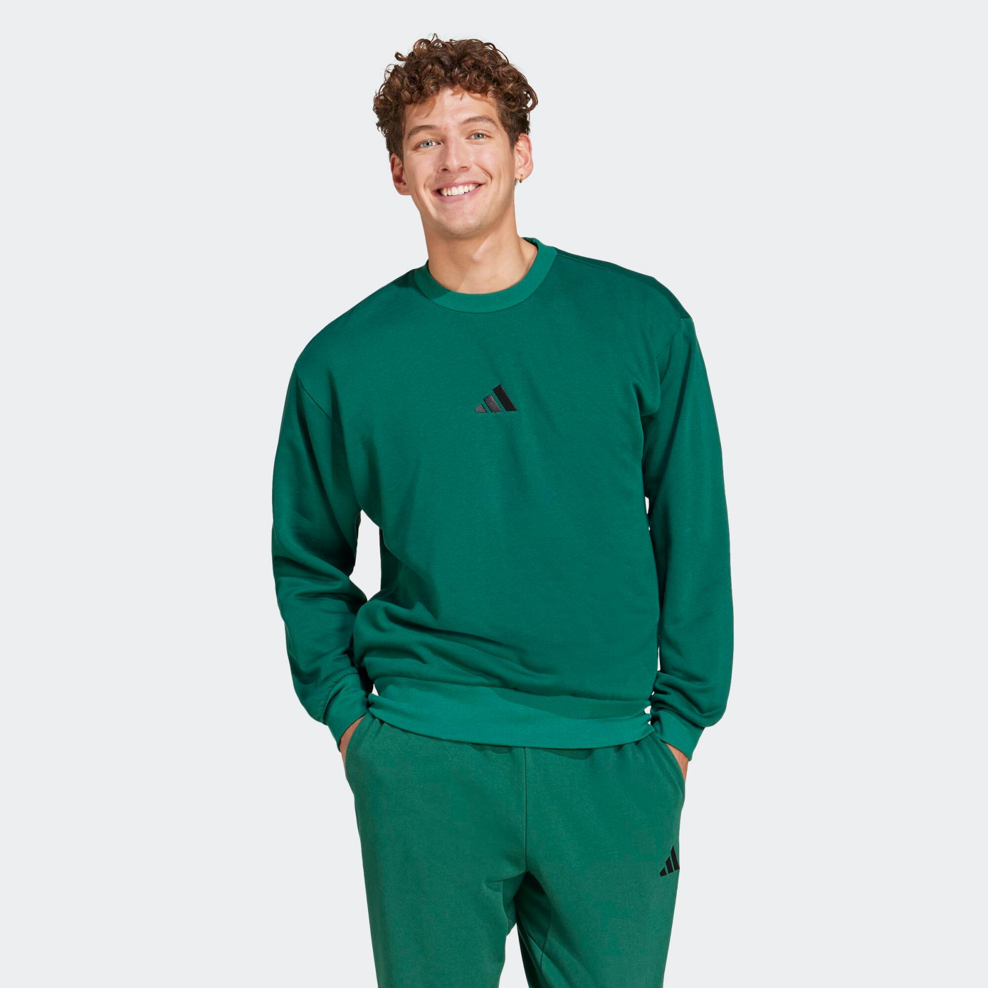 Adidas Sweatshirt Herren Baumwolle – grün | 04067905783816 Adidas Sweatshirt Herren Baumwolle – grün | 04067905783816