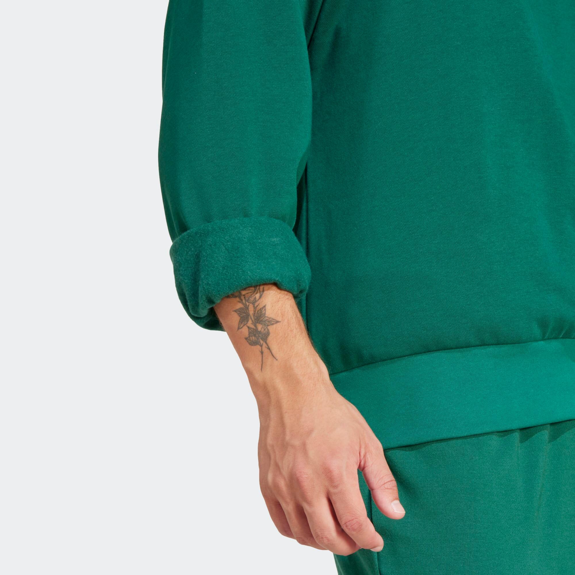 Felpa ADIDAS uomo palestra leggera verde 4/5