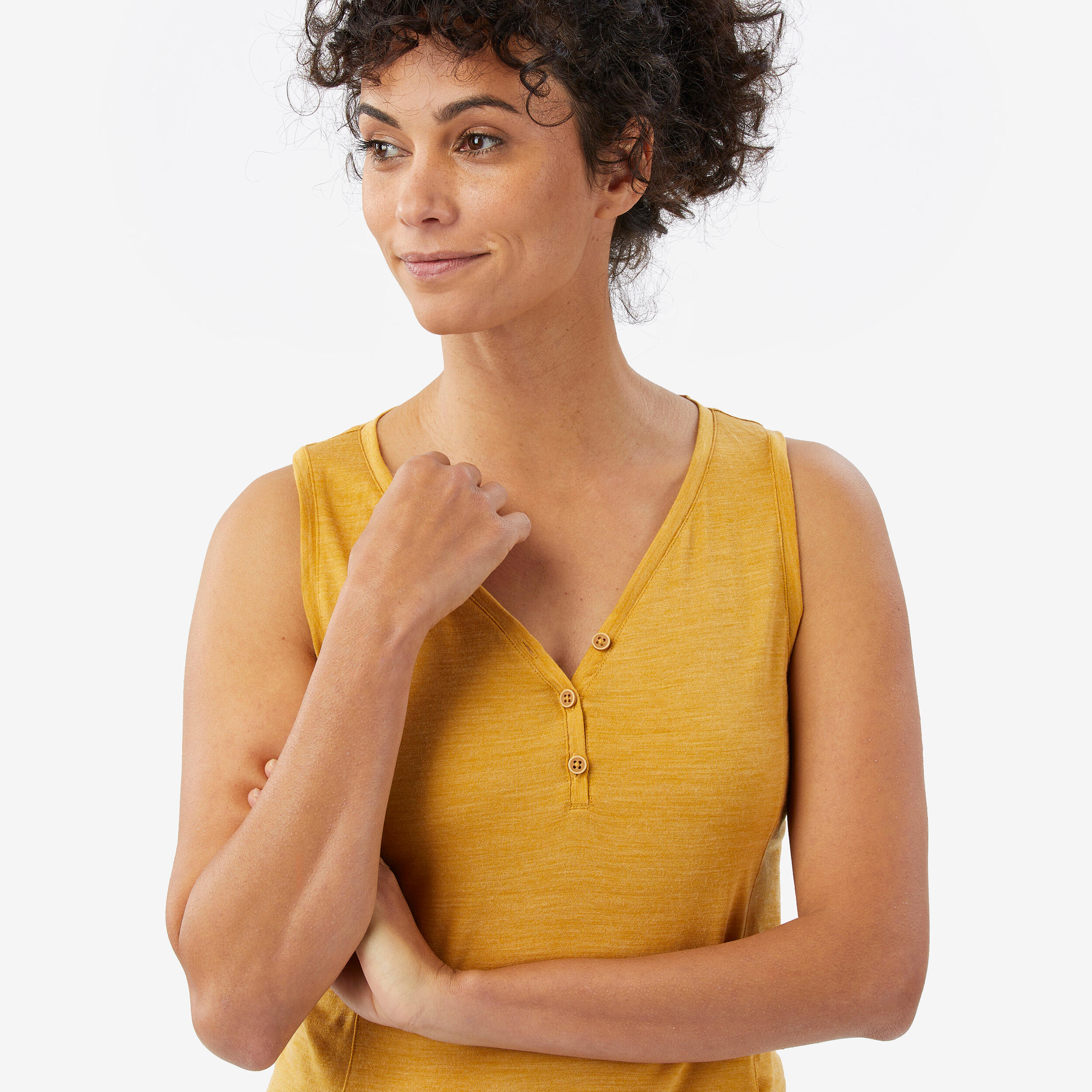 Merino top voor dames Fresh geel 3/9