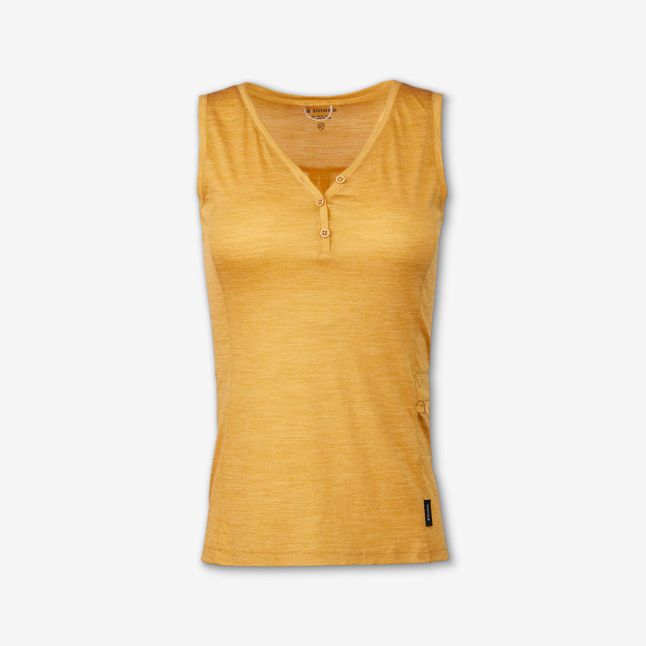 Camiseta de montaña y trekking de tirantes lana merino Mujer Travel 500 7/7