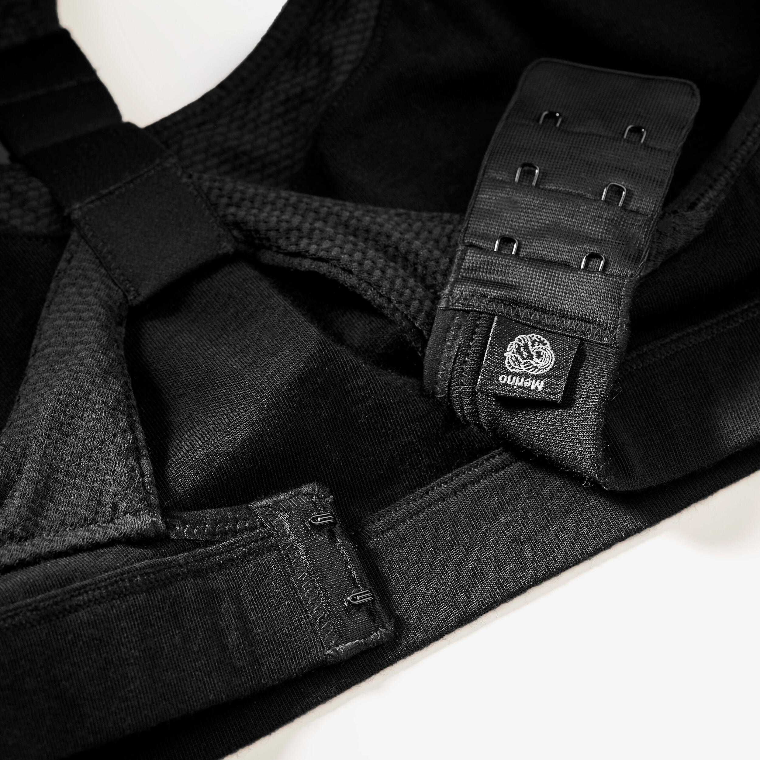 Brassière de randonnée en laine mérinos - Trek 500 noir 7/8