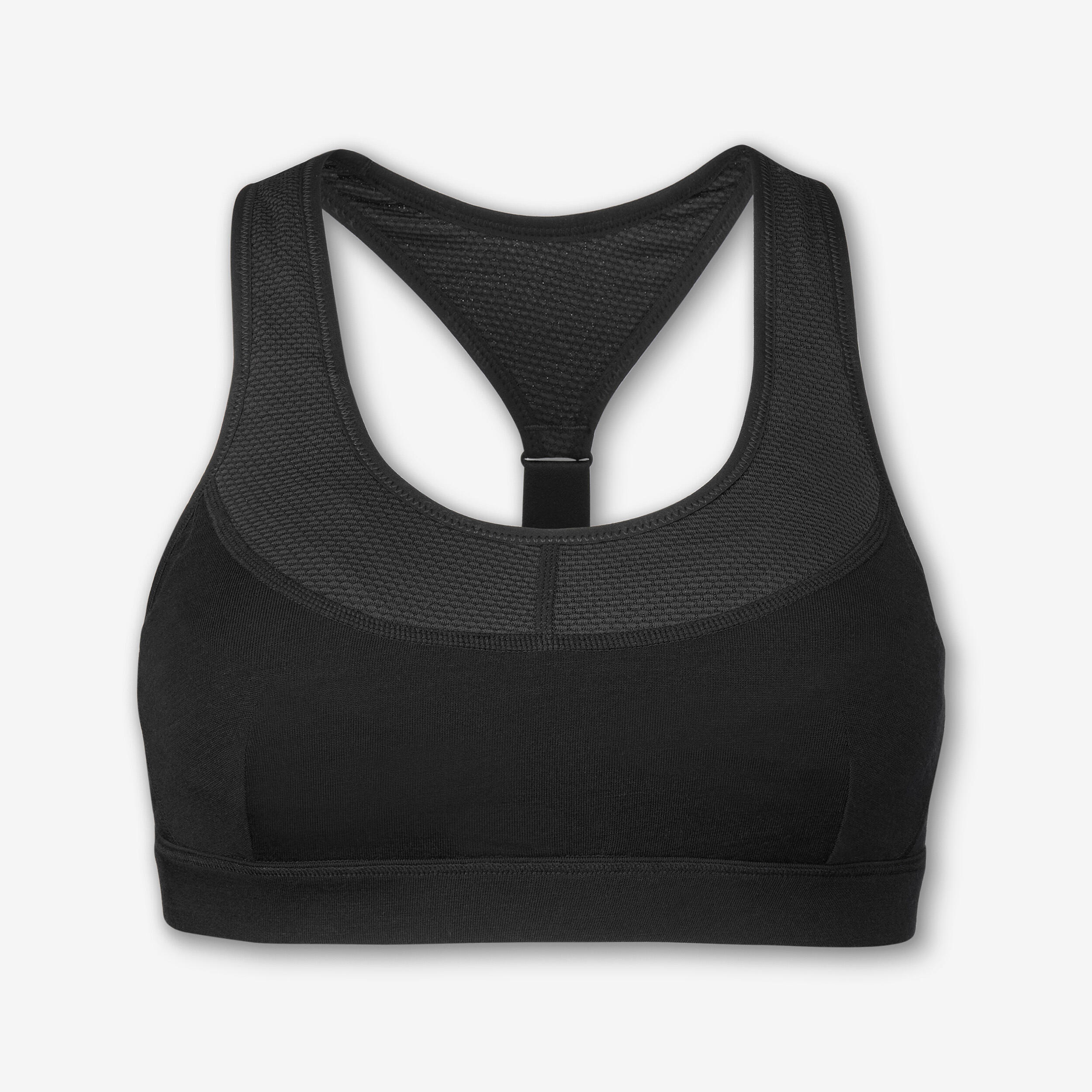 Sujetador deportivo sujeción baja con lana merino Mujer Simond negro 7/8