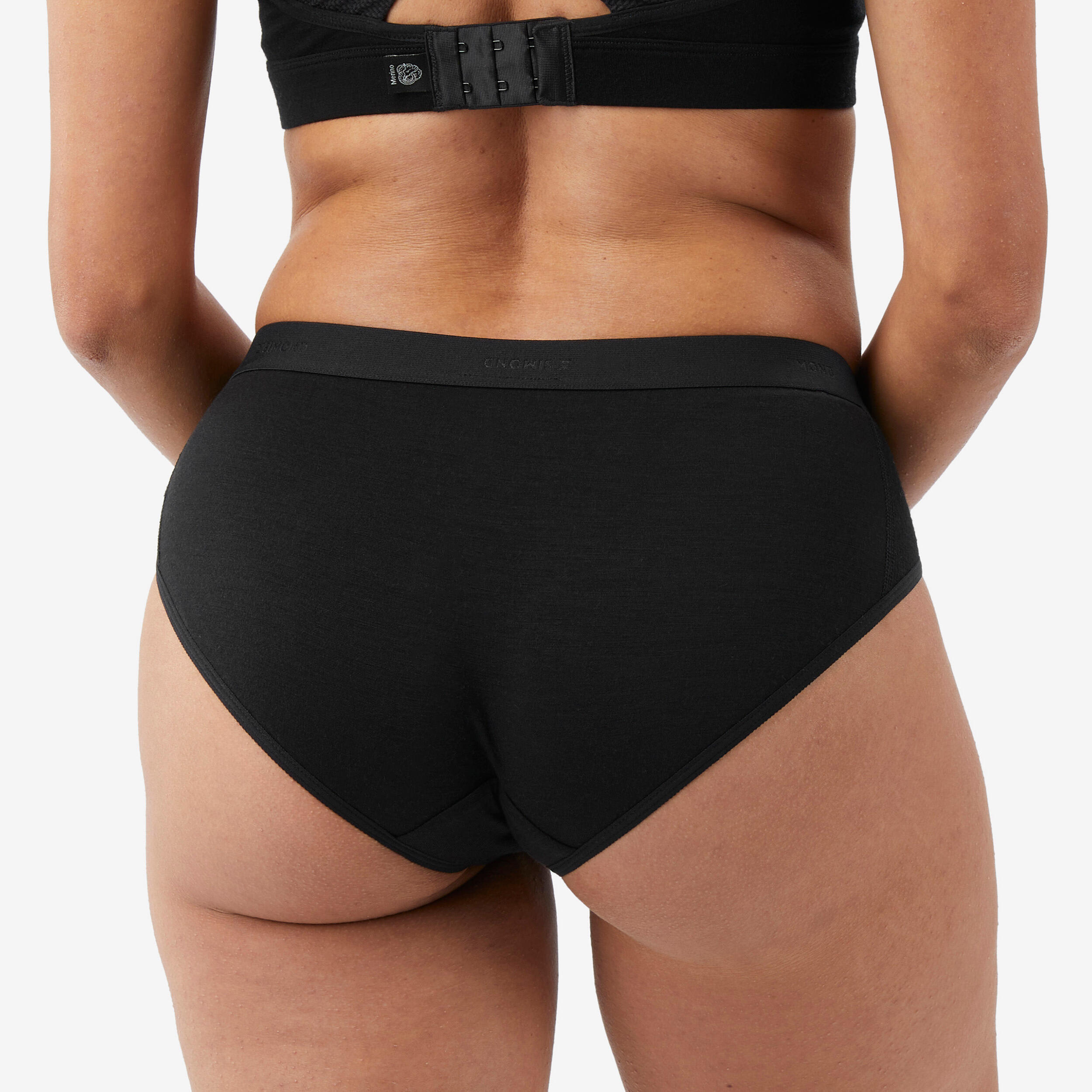 Women's Hiking Merino Briefs - MT 500 Black - FORCLAZ