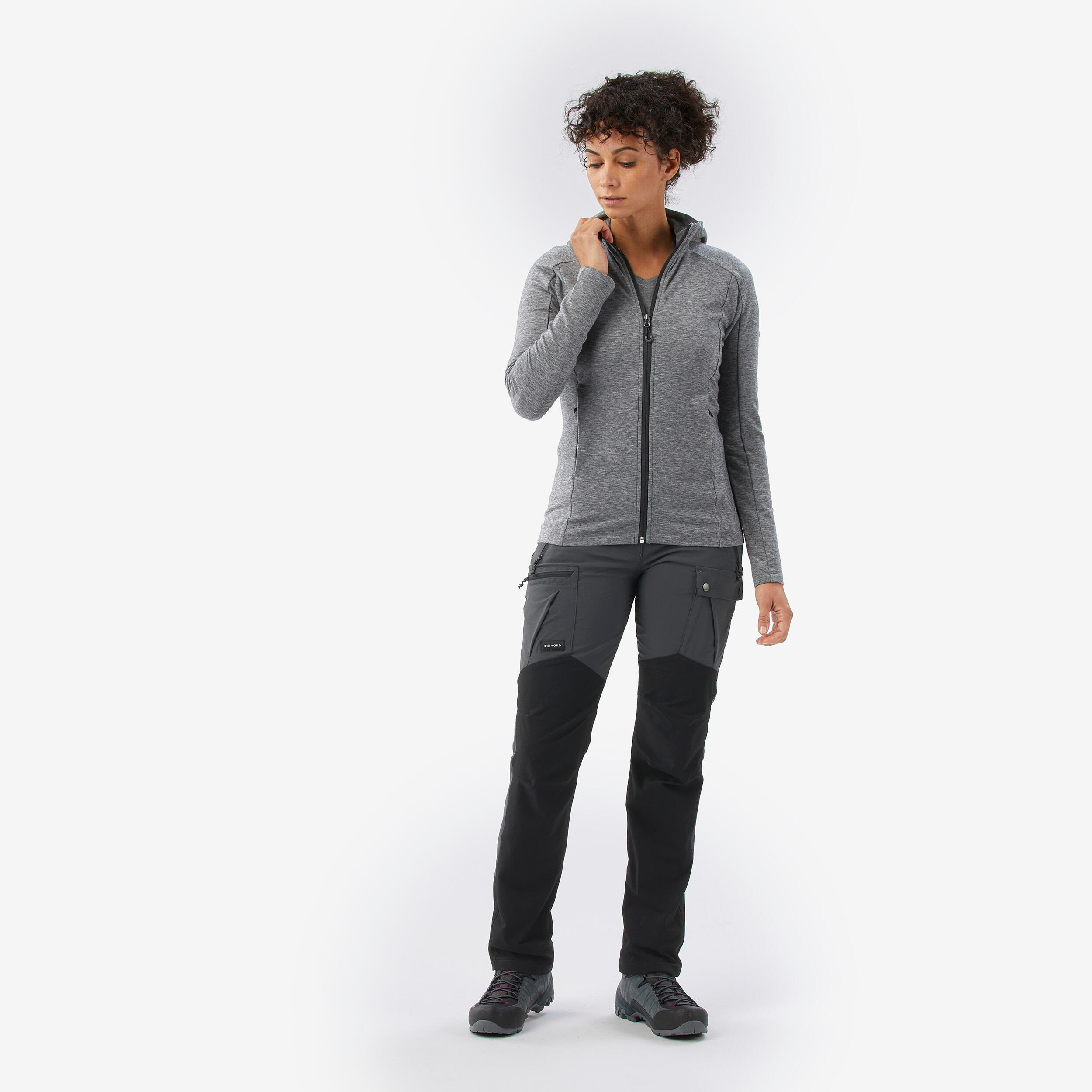 Veste à capuche mérinos et lyocell femme - FORCLAZ