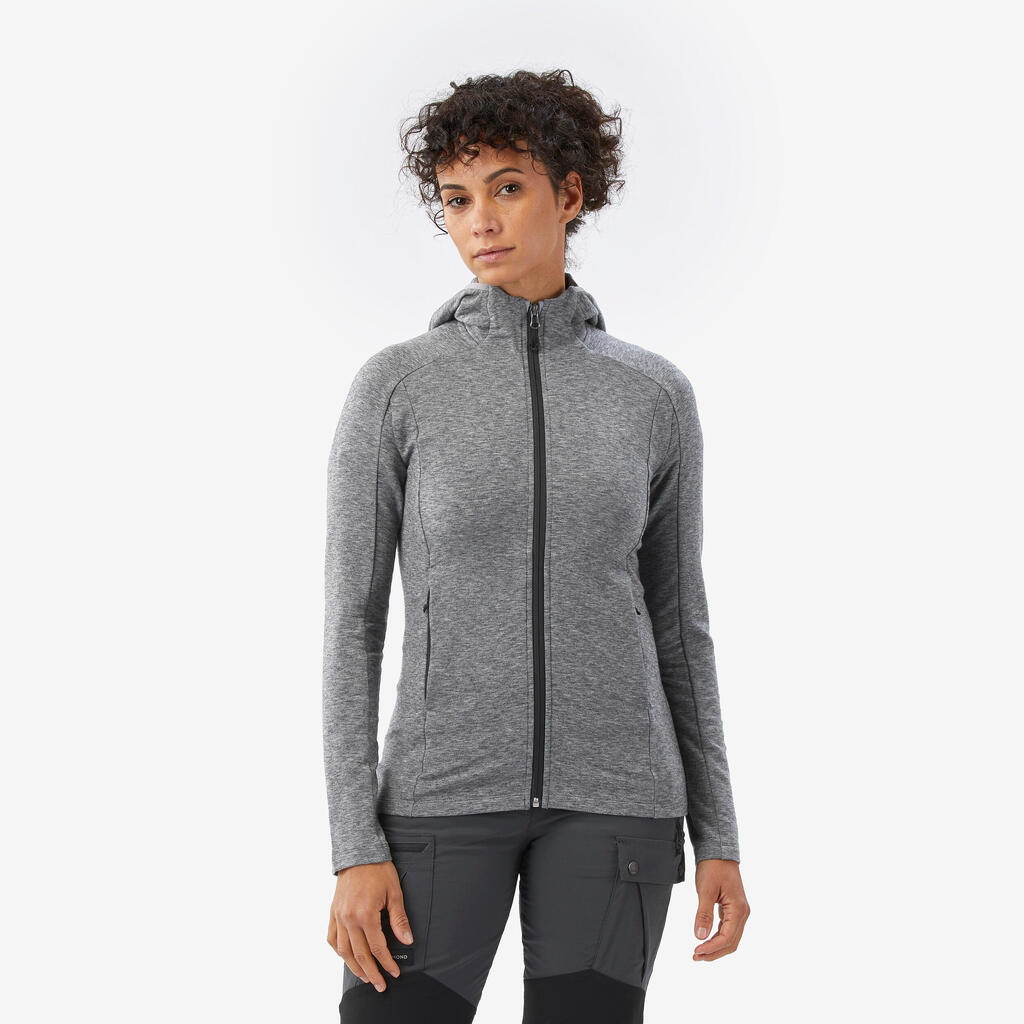Siva ženska pohodniška jakna MERINO FRESH
