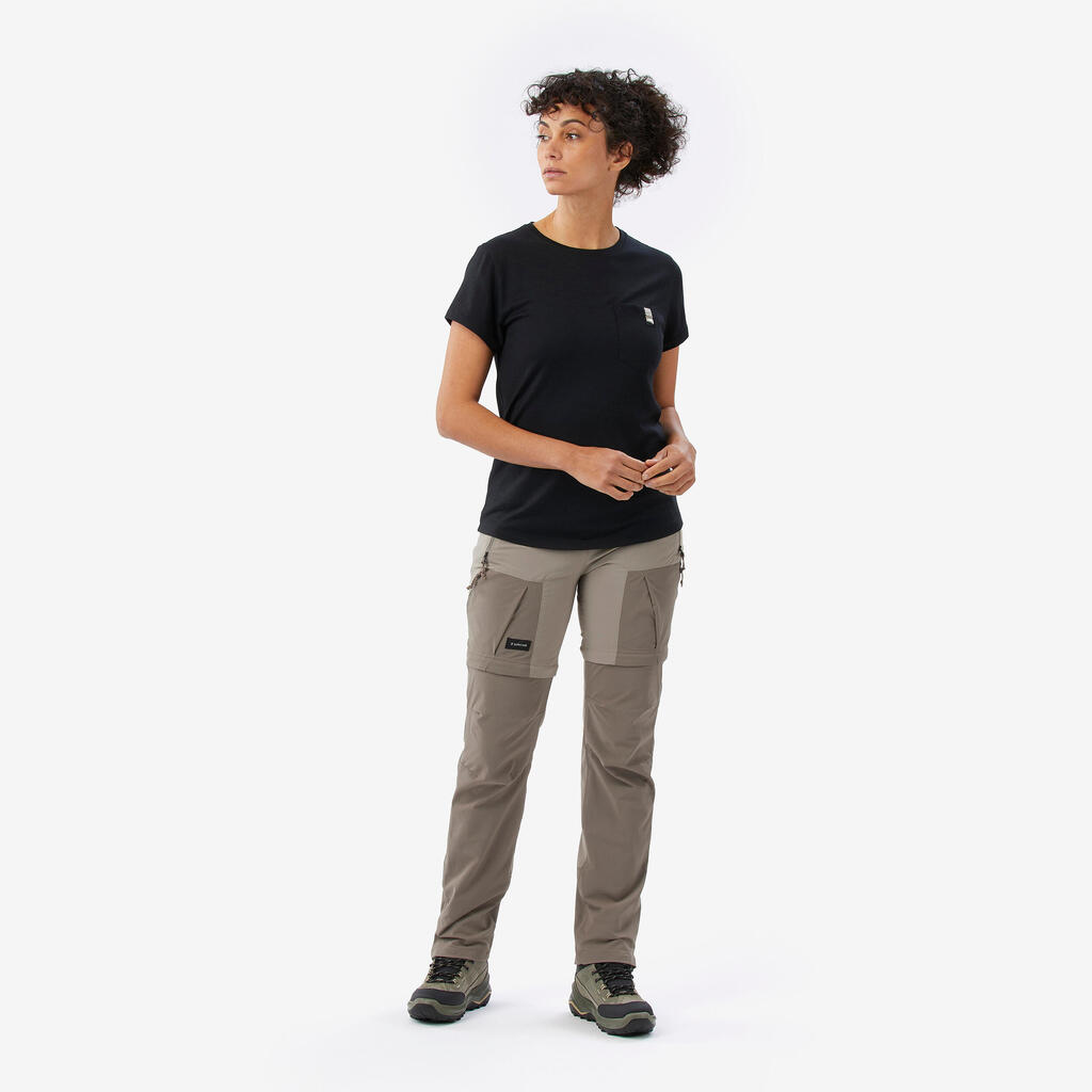 מכנסי רוכסן 2 ב-1 לטרקים הרים לנשים MT500