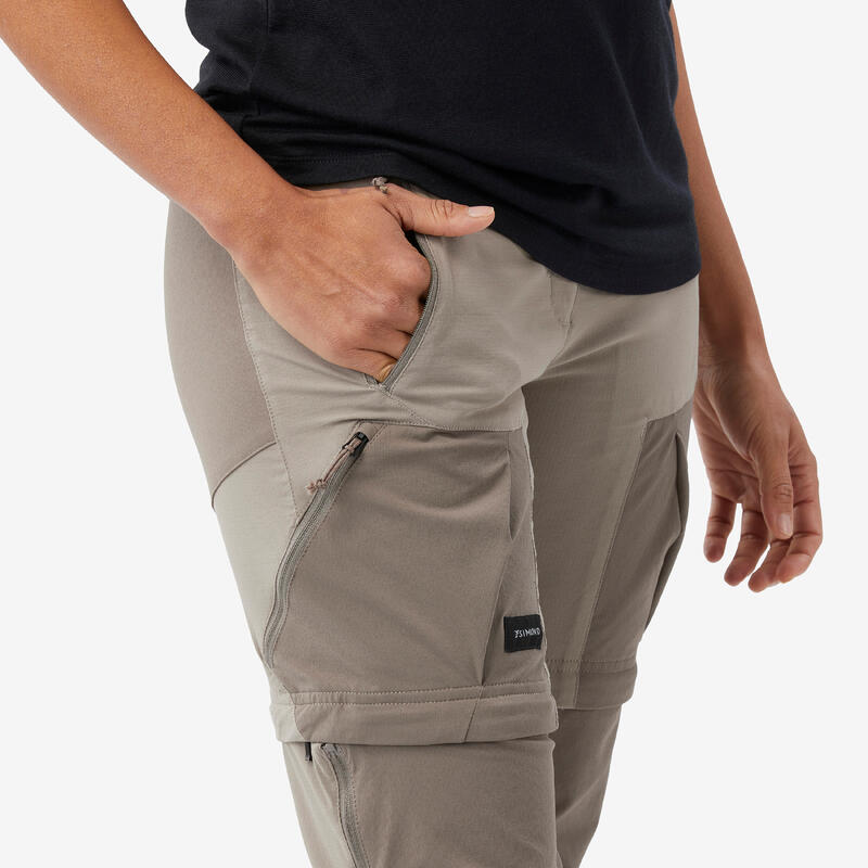 Zip-Off-Hose Damen 2-in-1 Trekking ‒ MT500 blau