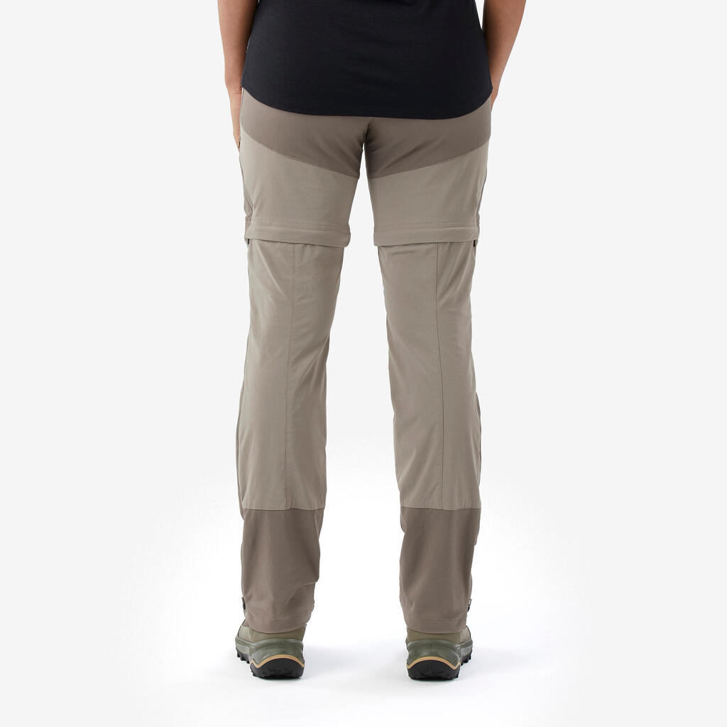 Pantalone za treking MT500 s rajsferšlusom ženske 