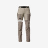 Women Zip-Off Dry Fit Durable Trekking Pants Coffee - MT500
