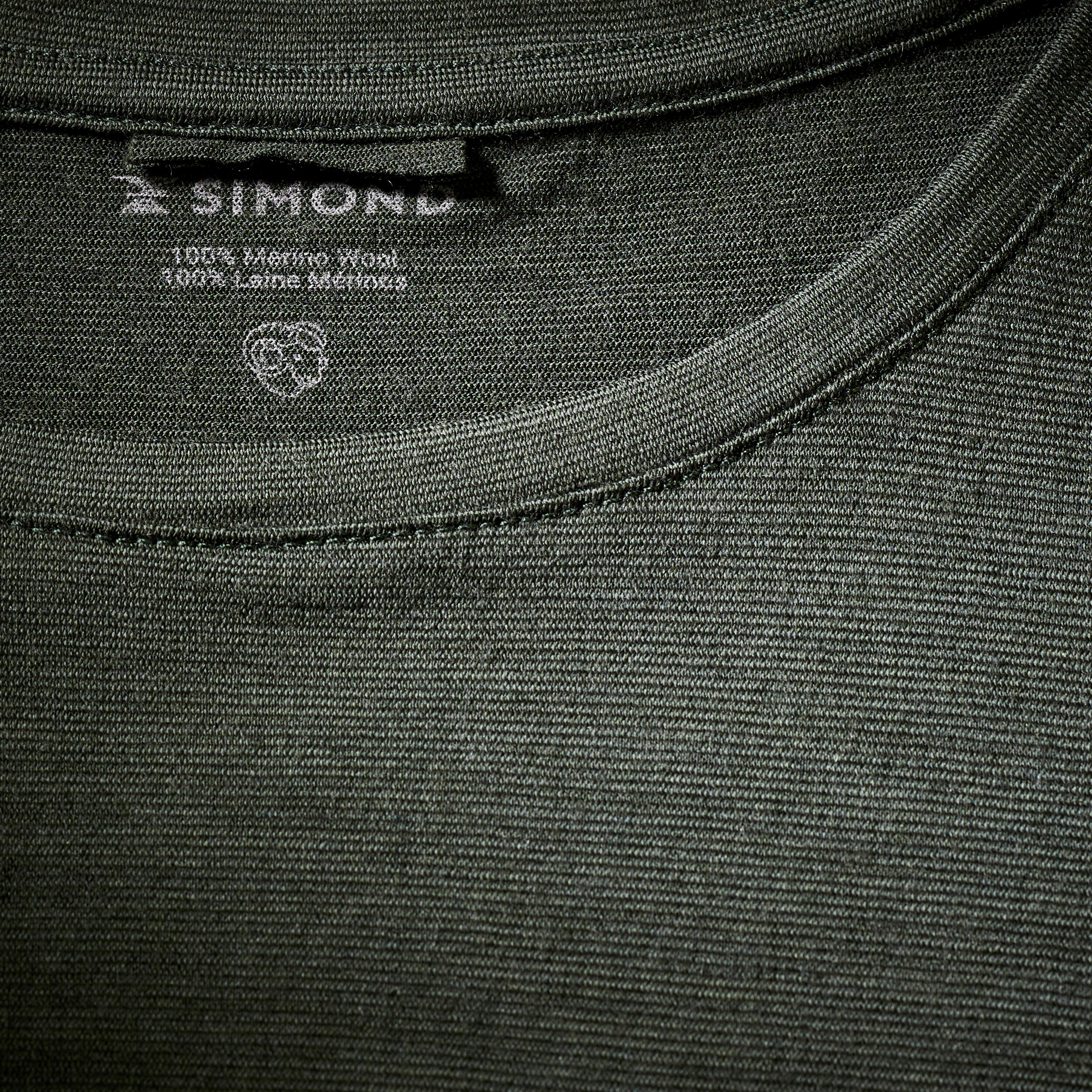 Dames T-shirt in 100% merinowol groen 6/7