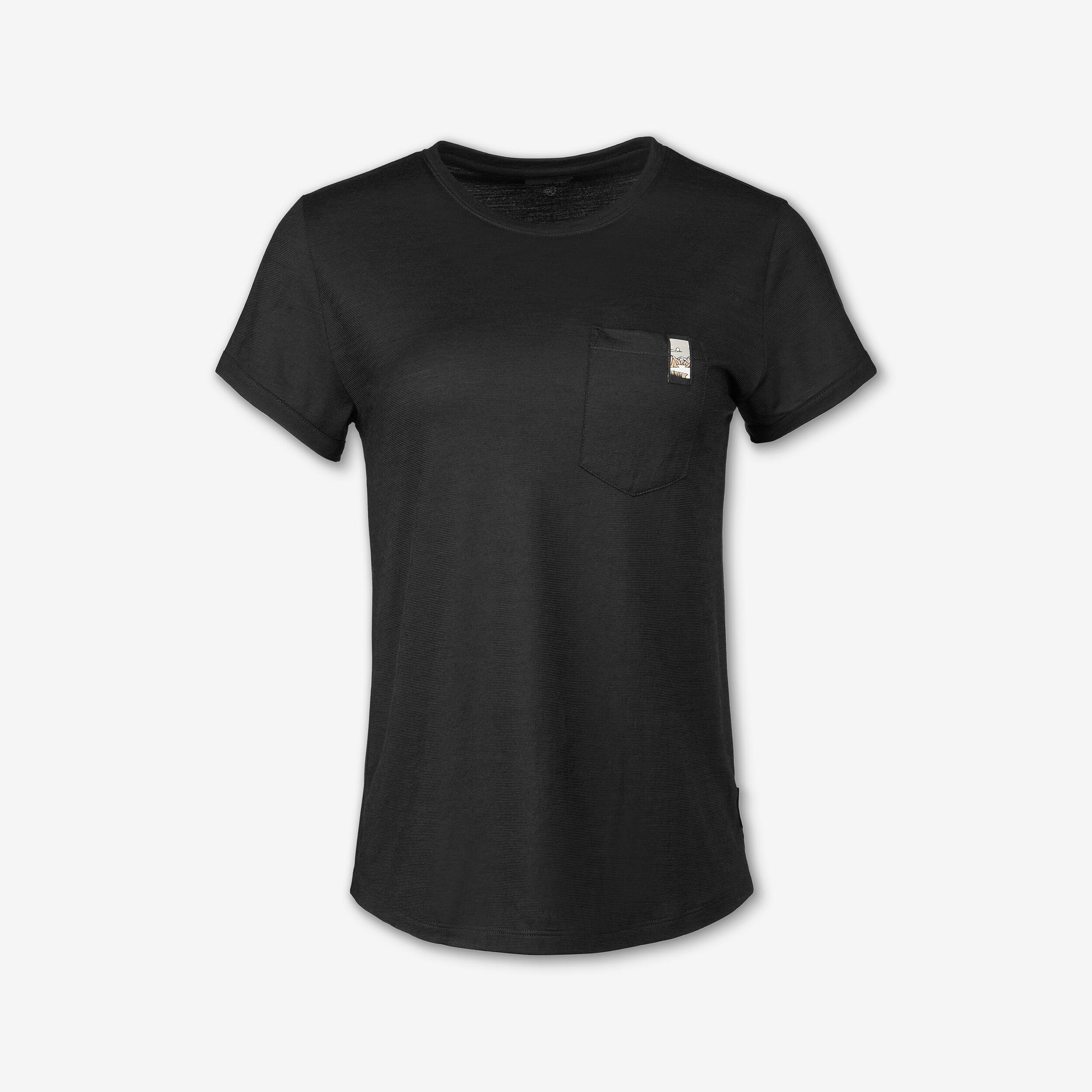 Camiseta de montaña y trekking manga corta lana merino Forclaz Travel 900 6/6