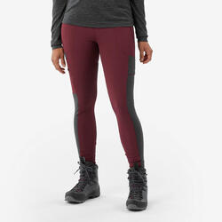 Legging de trekking résistant femme, Travel 500 marron