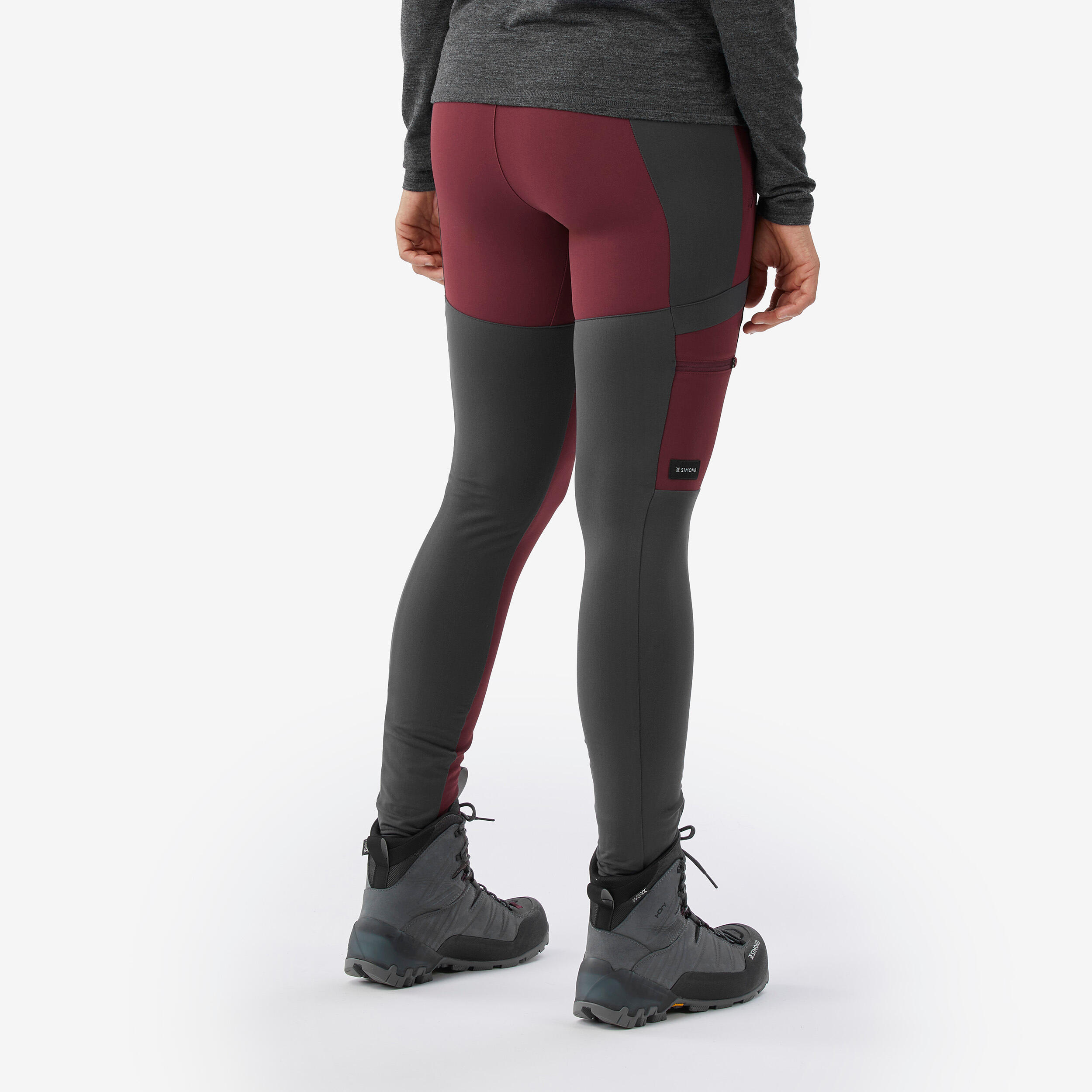 Women’s durable trekking leggings Travel 500 - brown 4/7