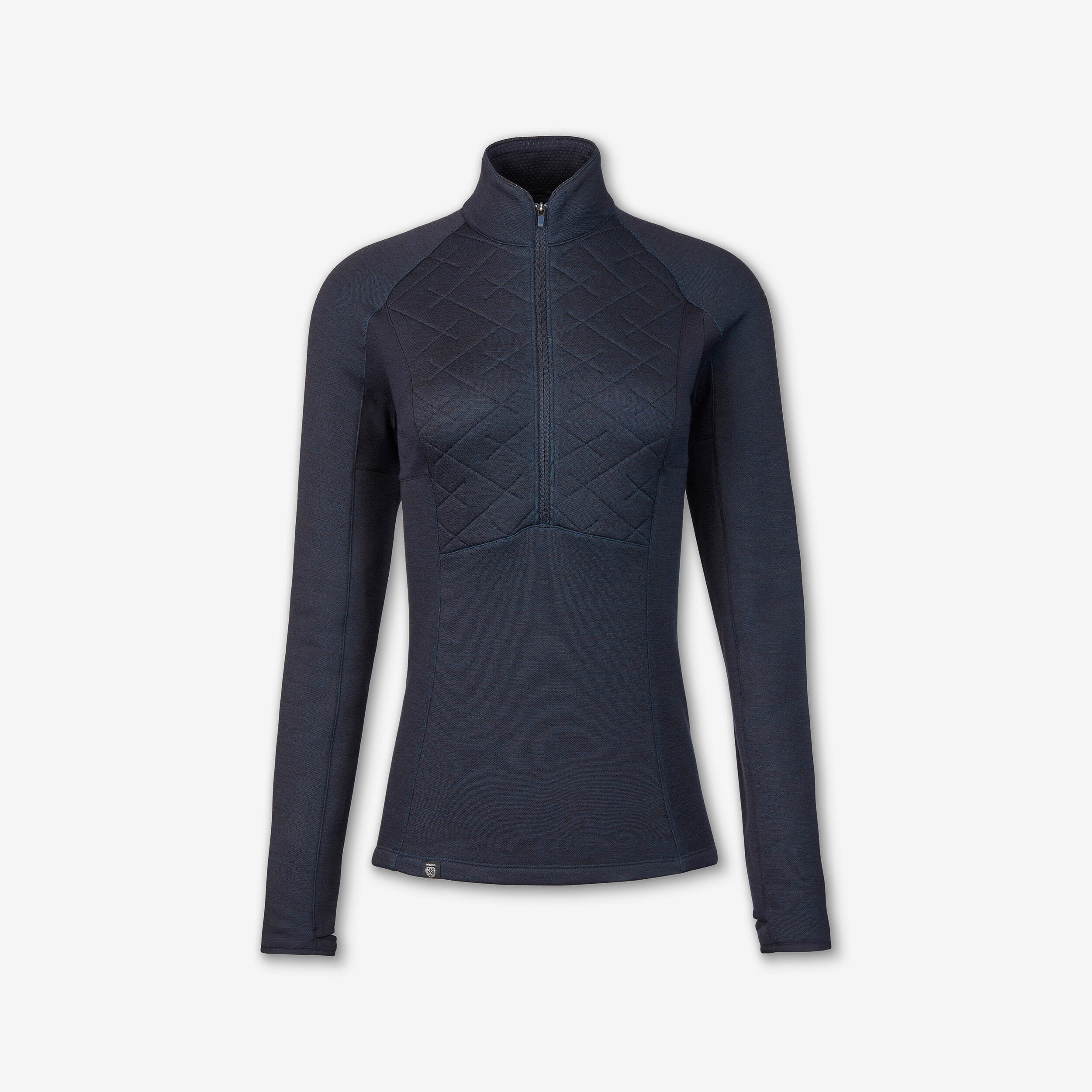 Women’s Merino Wool Long-Sleeved T-Shirt - Merino Resist Navy - SIMOND