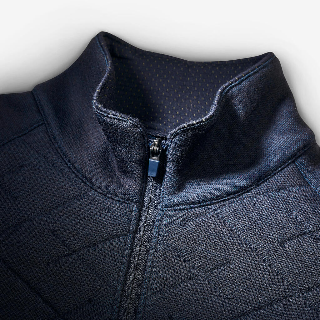 Majica dugih rukava od merino vune ženska Merino Resist - teget