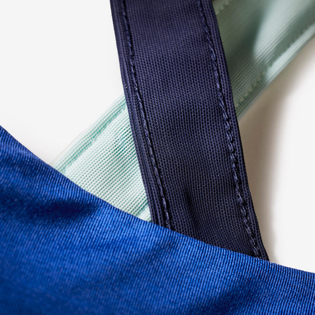 Γυναικείο Crop Top EDGE Αναρρίχησης - Μπλε/Πράσινο