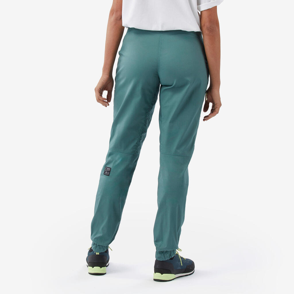 Zelene ženske pantalone za penjanje VERTIKA