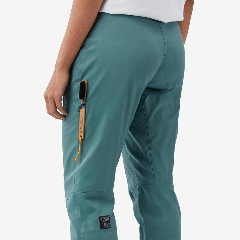 Pantalon d'escalade confortable femme, Vertika Vert