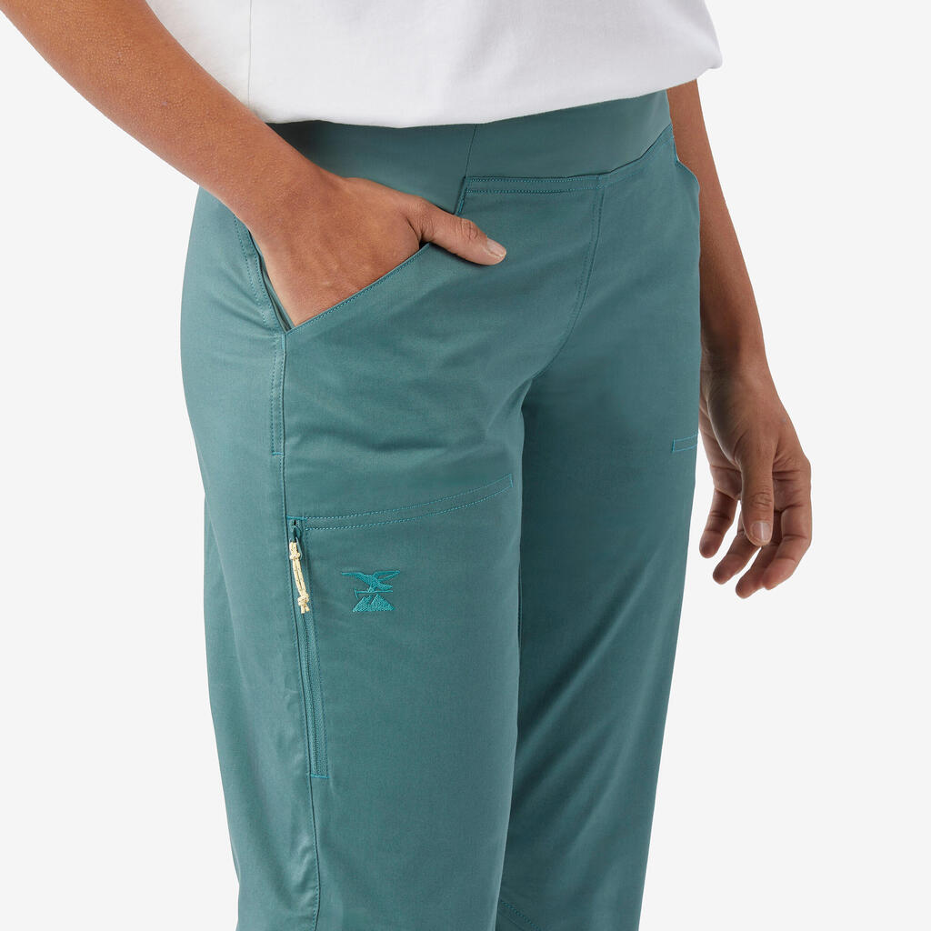 Zelene ženske pantalone za penjanje VERTIKA
