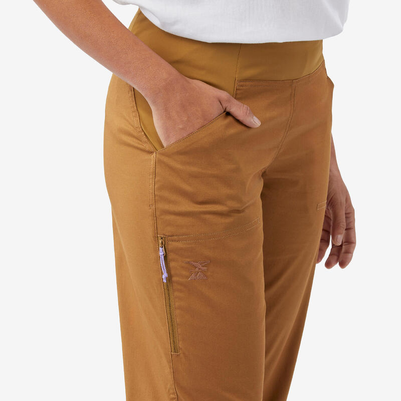 Pantalon d'escalade confortable femme, Vertika Marron