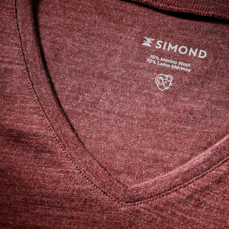 Футболка жіноча Merino Fresh для туризму коричнева