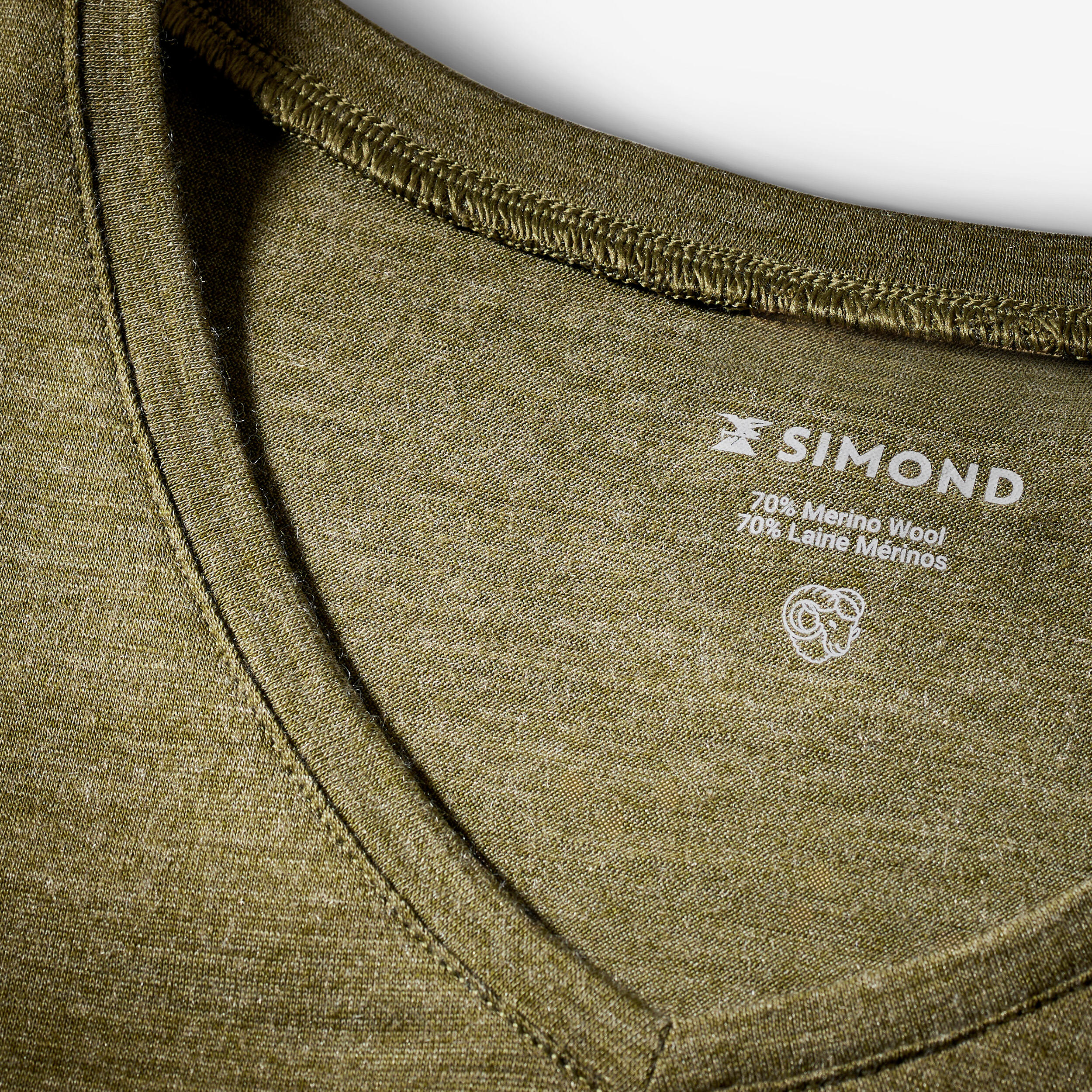 Merino trekkingshirt met lange mouwen voor dames Fresh kaki 6/7