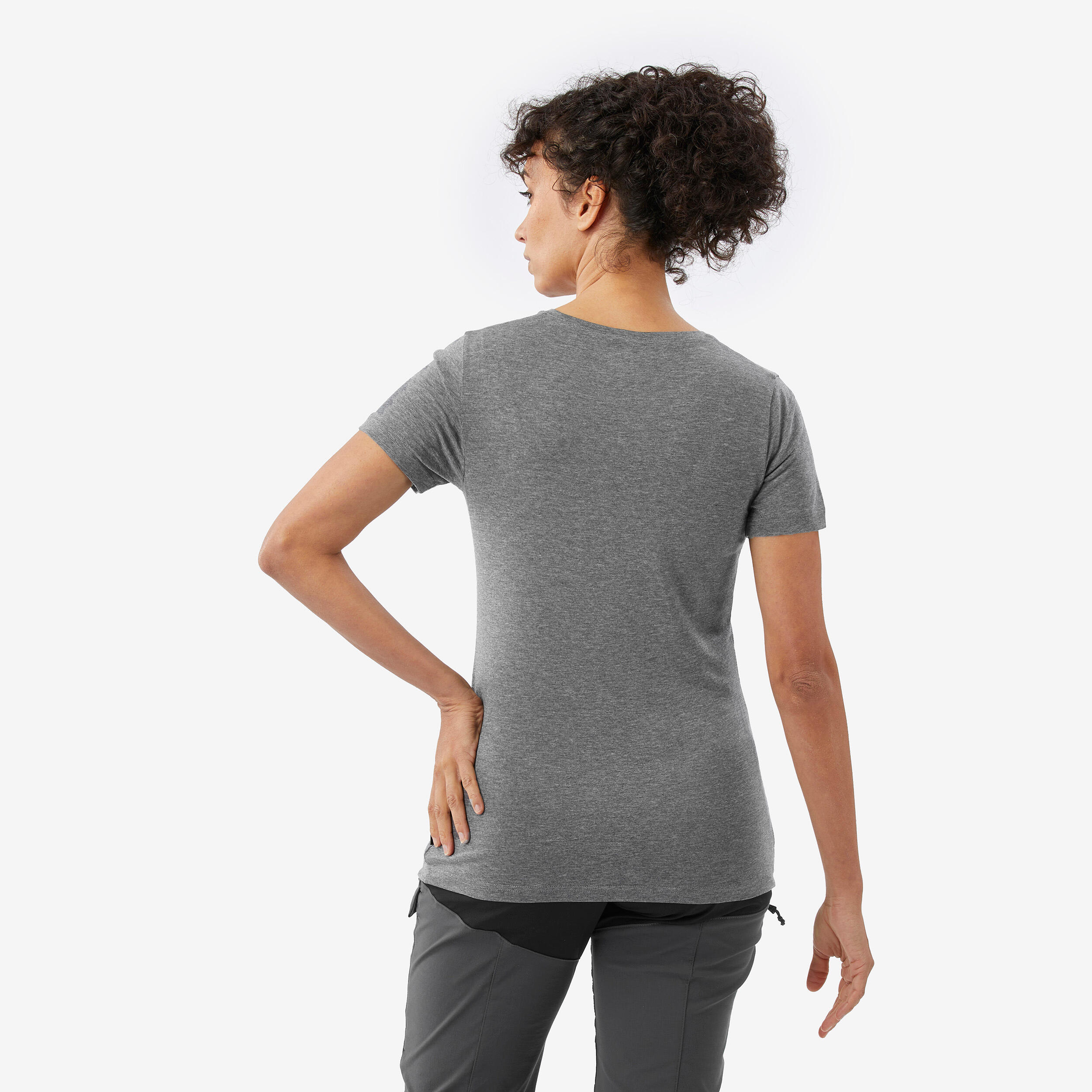 Dames T-shirt in merinowol Merino Fresh grijs 4/7