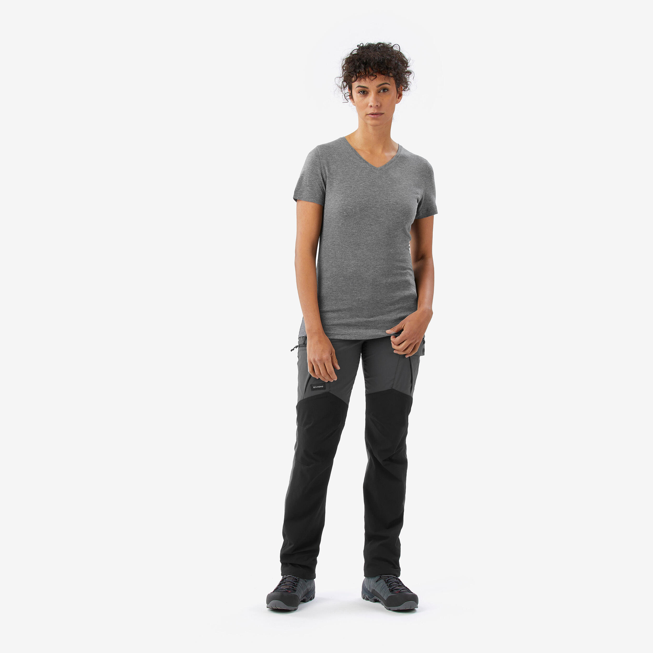 Merinoshirt Damen kurzarm Lyocell - Merino Fresh grau  2/7