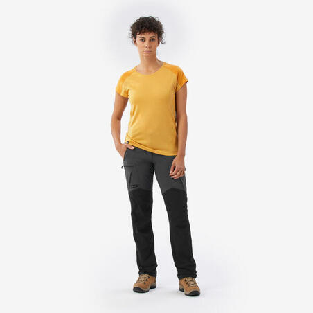 Футболка жіноча Merino Resist для гірського трекінгу жовта