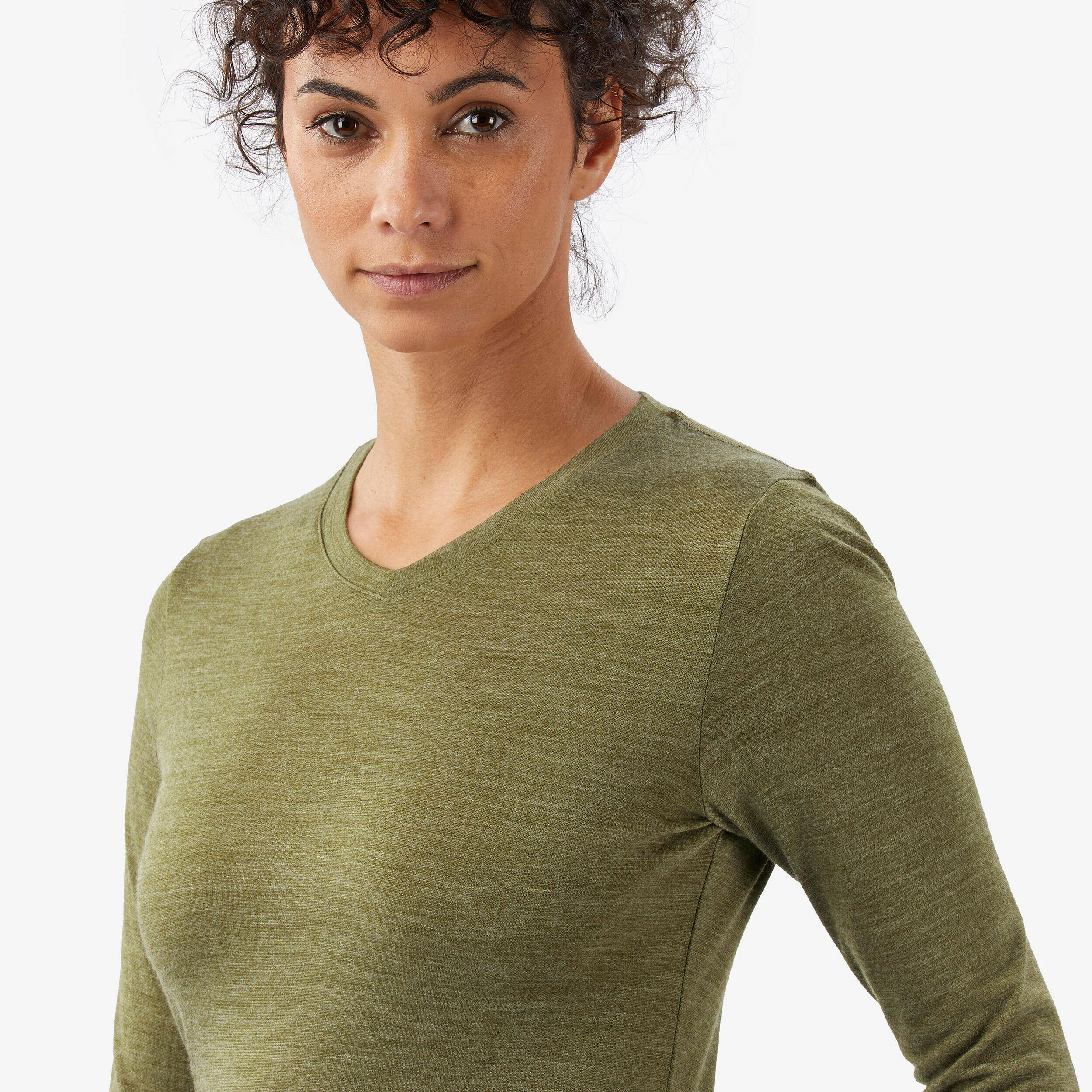 Women’s Merino wool trek & travel T-shirt, Merino Fresh - Khaki -  3
