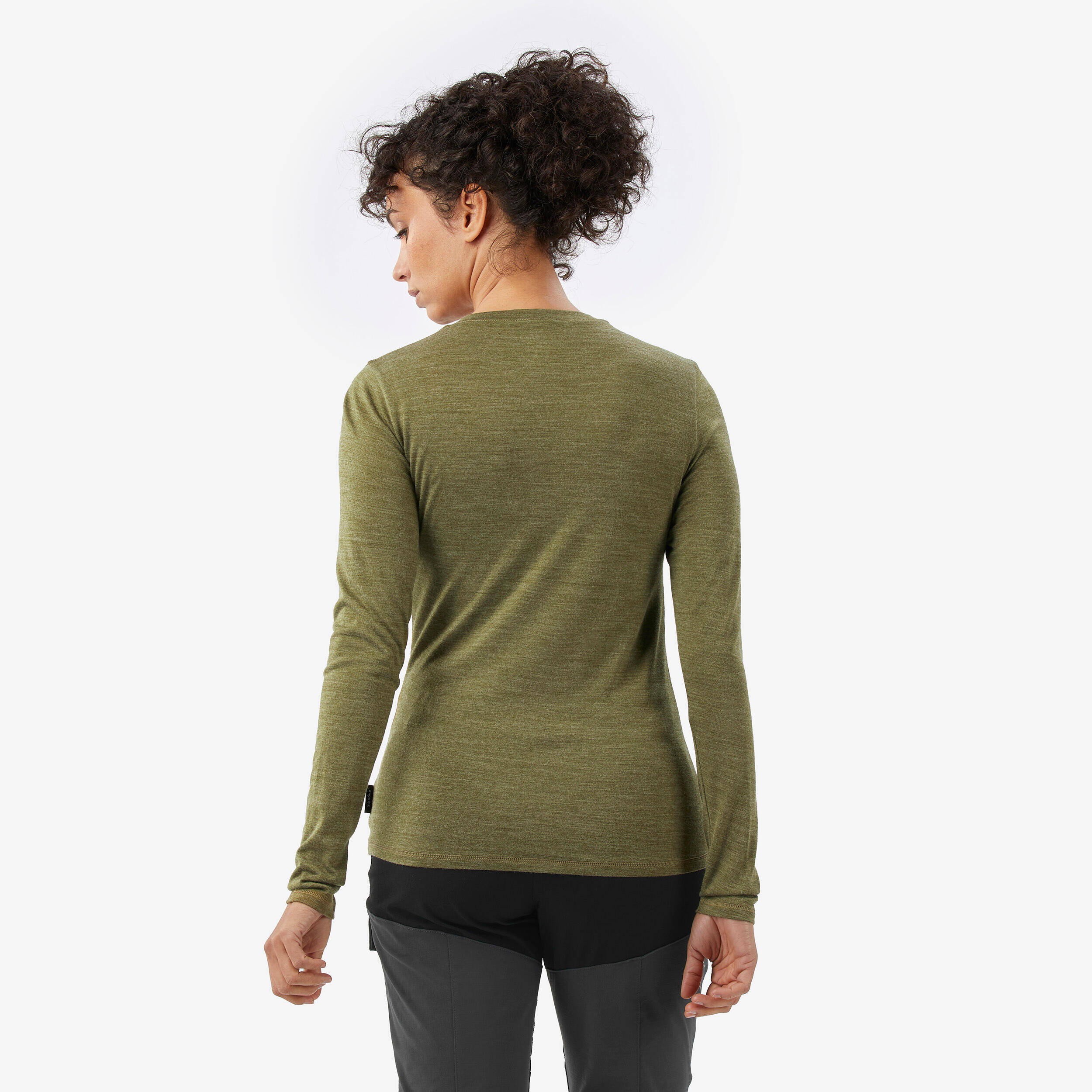 Women’s Merino wool trek & travel T-shirt, Merino Fresh - Khaki -  4