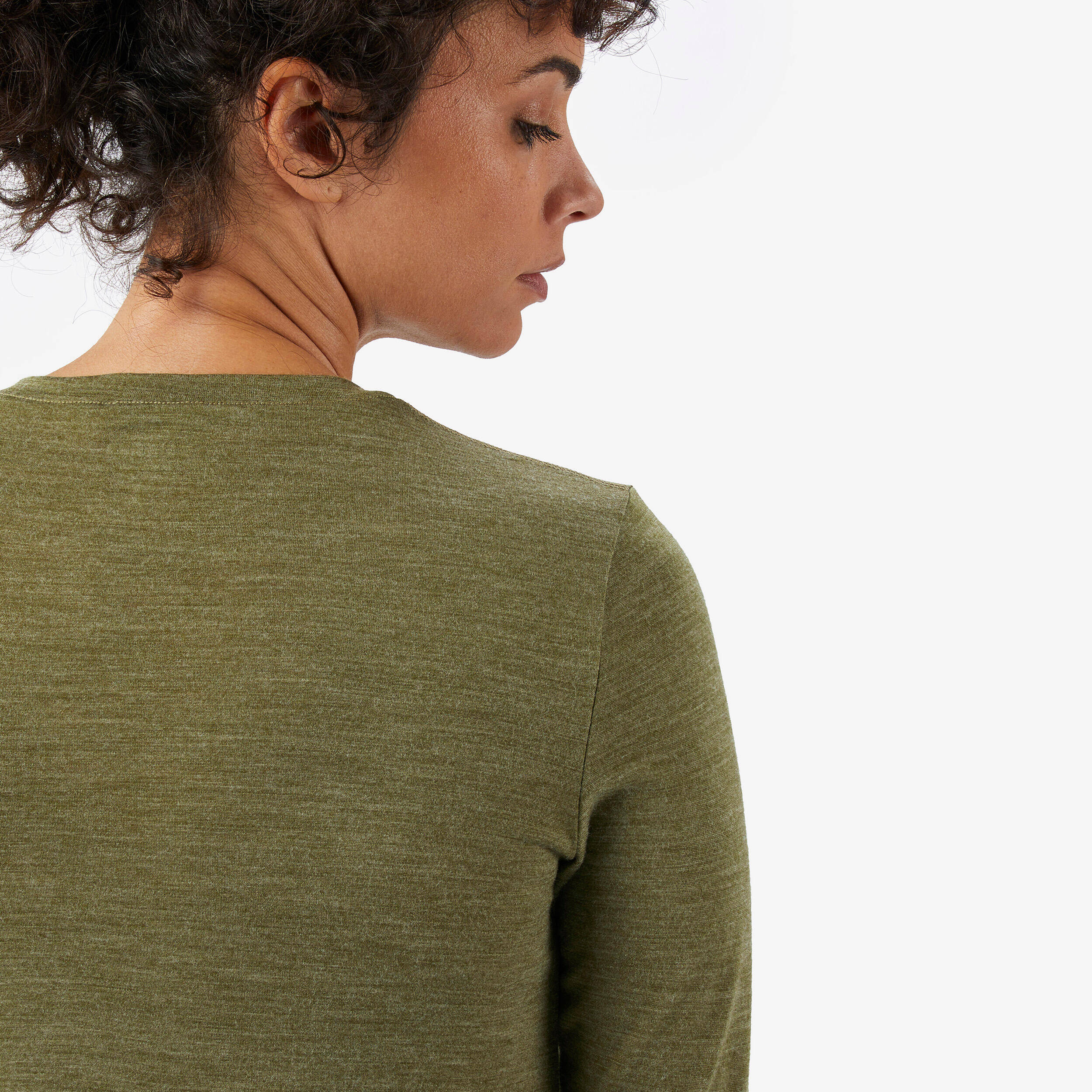 Women’s Merino wool trek & travel T-shirt, Merino Fresh - Khaki -  5