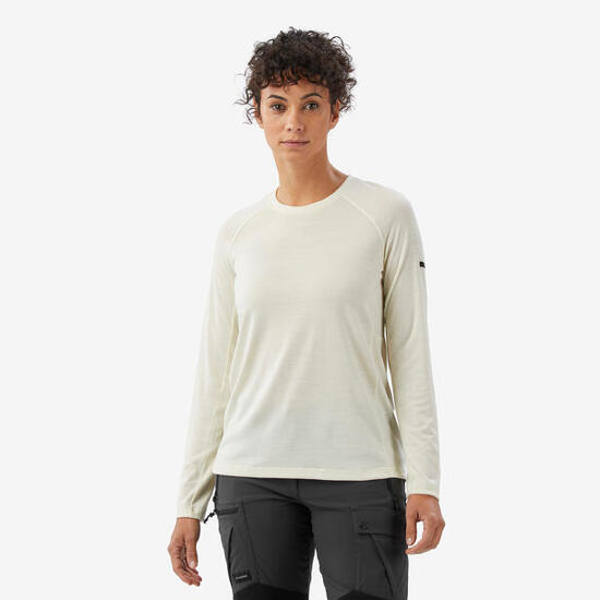 T-shirt lana merinos trekking donna MERINO RESIST non tinta