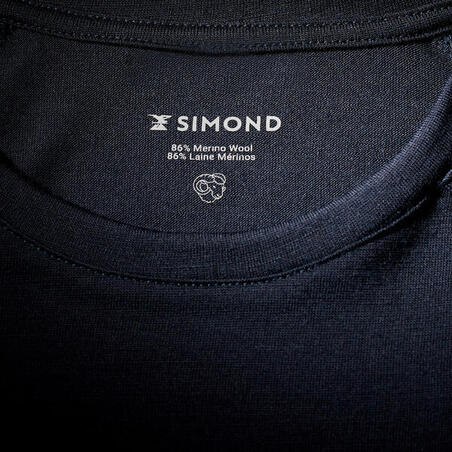 Футболка жіноча Merino Resist з довгими рукавами для гірського трекінгу синя