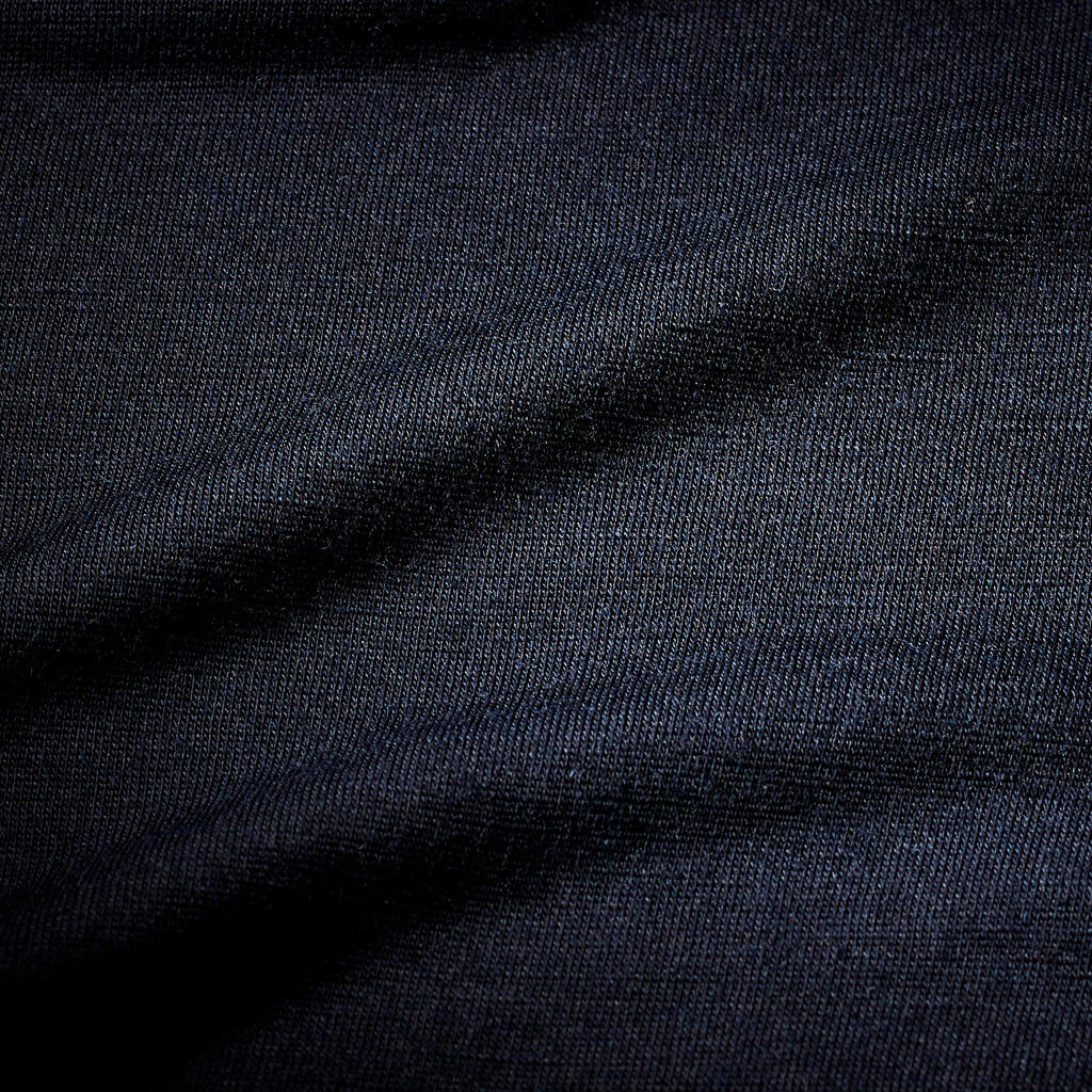 T-shirt manches longues en laine mérinos femme, Merino Resist bleu