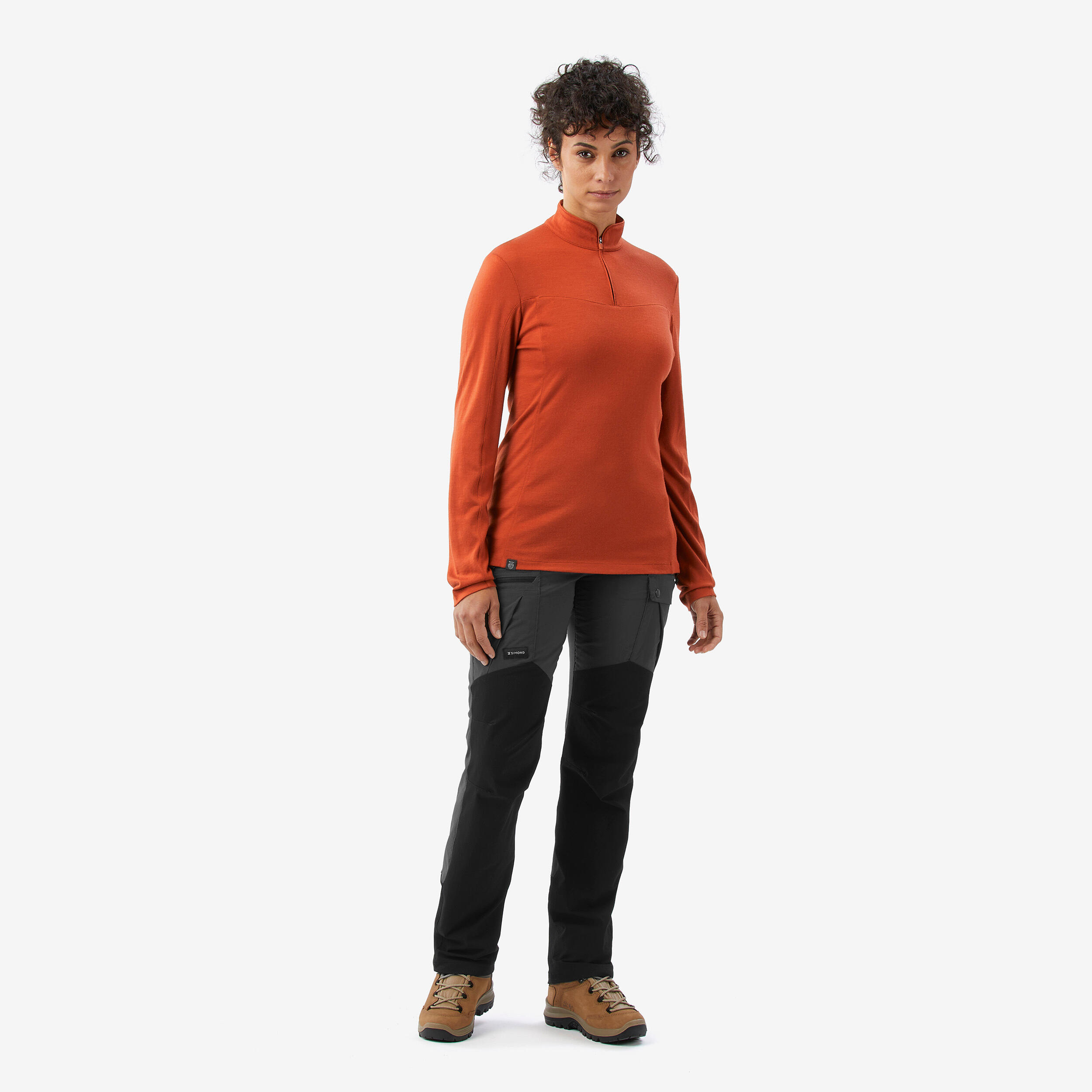 Merino Resist, Langarmshirt mit Reissverschlusskragen aus Merinowolle, Damen 2/7