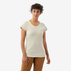 T-shirt d'escalade confortable femme, Vertika jaune, Montse Galbany