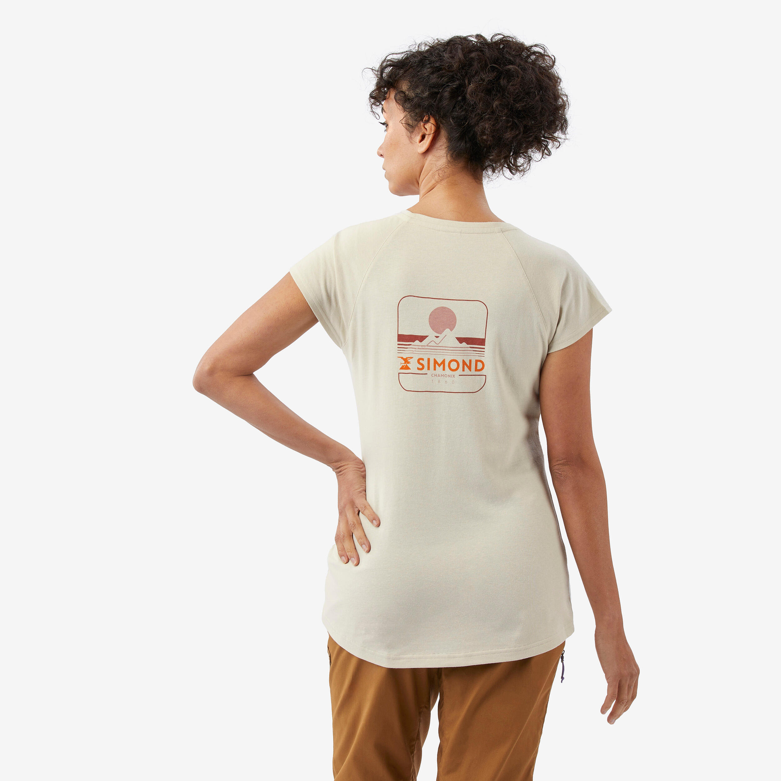 Samarreta de muntanya i escalada còmoda dona Vertika beix 4/12