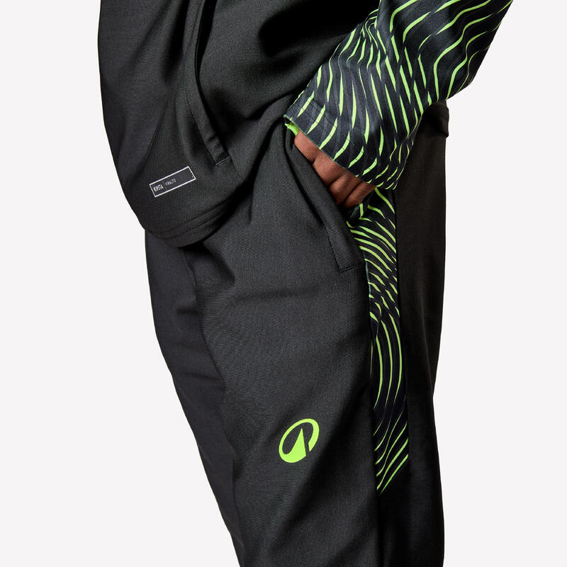 Pantalon de fotbal Viralto Wavy negru-galben Copii