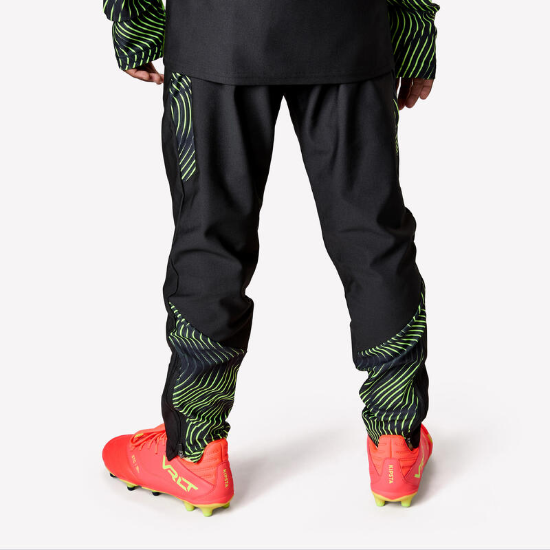 Pantalon de fotbal Viralto Wavy negru-galben Copii