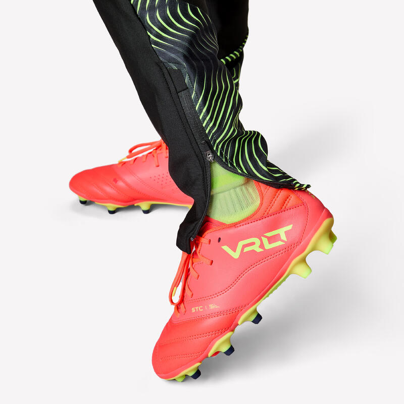 Pantalon de fotbal Viralto Wavy negru-galben Copii