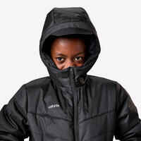 Kids' Football Long Parka Coat TRX - Black