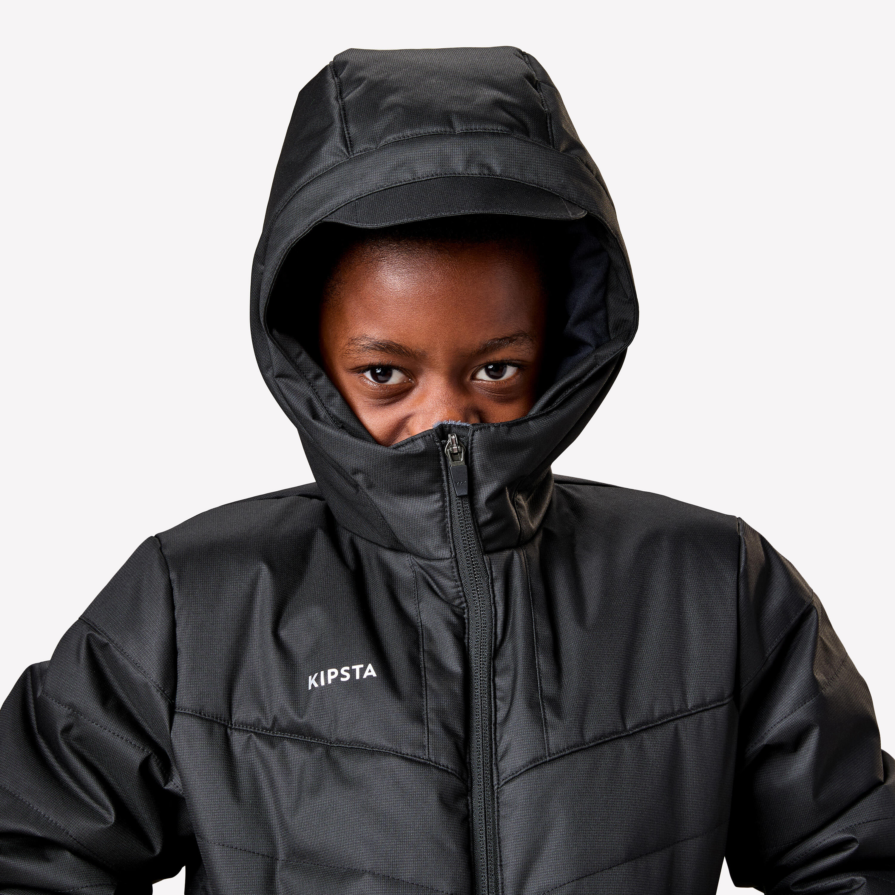 Seconde vie - PARKA LONGUE  DE FOOTBALL ENFANT TRX NOIRE 5/6